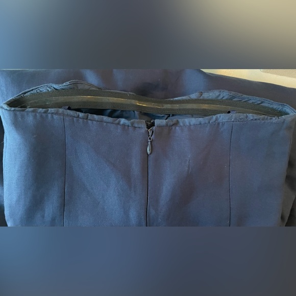 Size 6p J Crew navy sleeveless dress with pockets - Picture 4 of 6